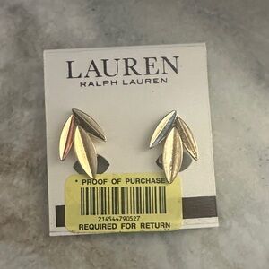 Lauren Ralph Lauren Two-Tone Leaf Earrings
